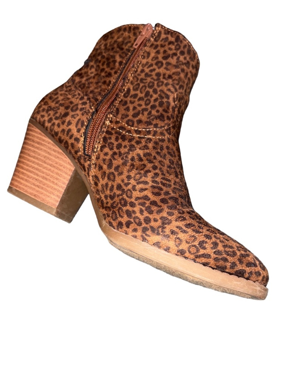Sugar Leopard Print Ankle Boots - Brown/Black - Picture 3 of 14